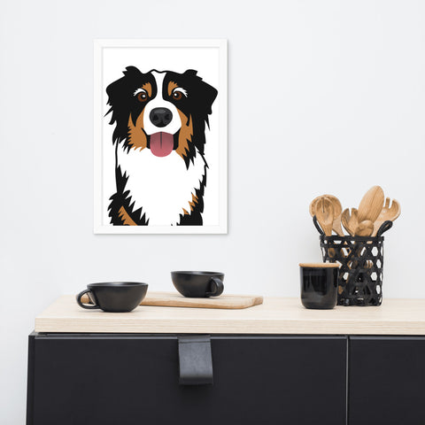 Bernese Mountain Dog Framed Poster
