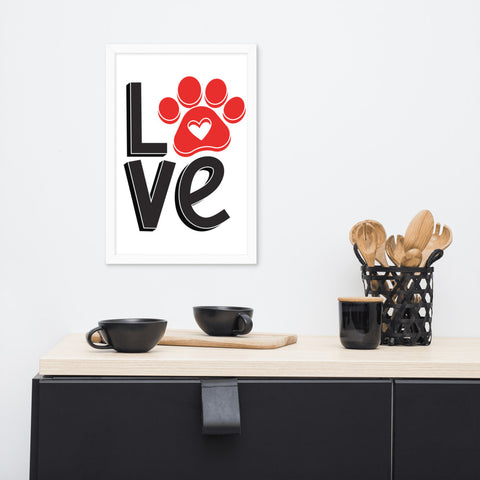Dogs Are Love Framed Poster