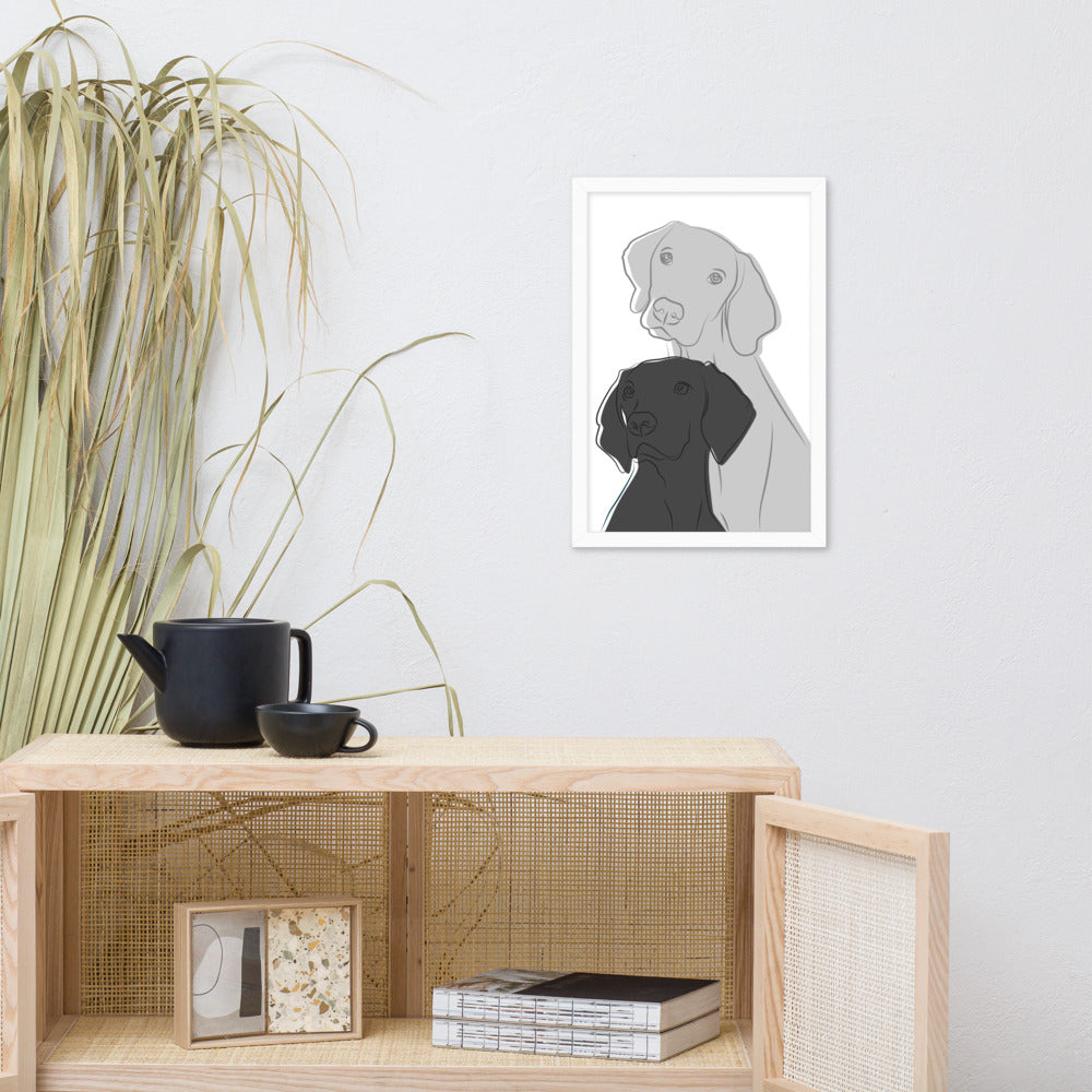Two Dogs Framed poster