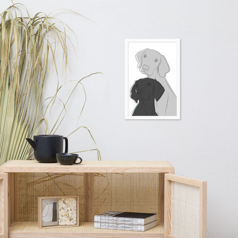 Two Dogs Framed poster