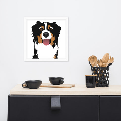 Bernese Mountain Dog Framed Poster