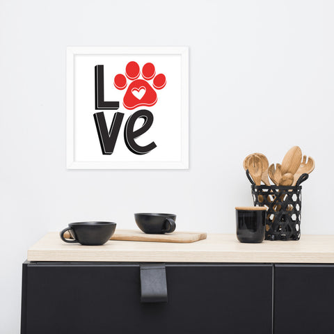 Dogs Are Love Framed Poster