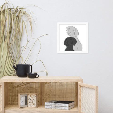 Two Dogs Framed poster