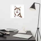 Husky Framed Poster