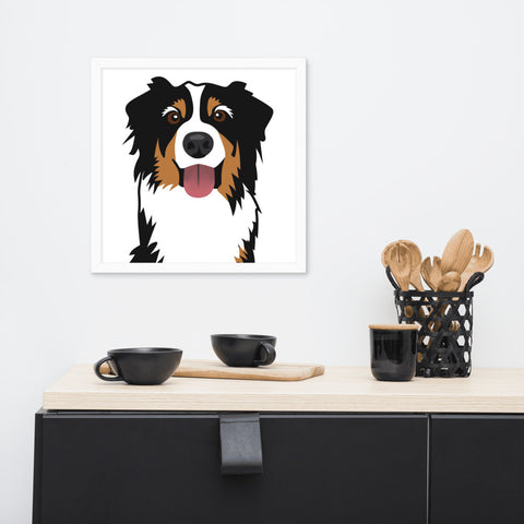 Bernese Mountain Dog Framed Poster