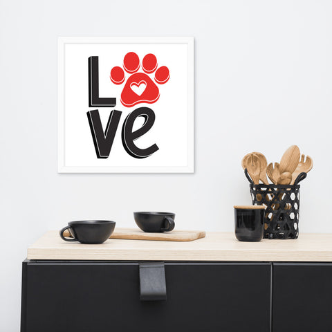 Dogs Are Love Framed Poster
