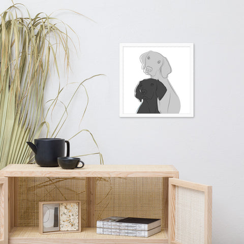 Two Dogs Framed poster