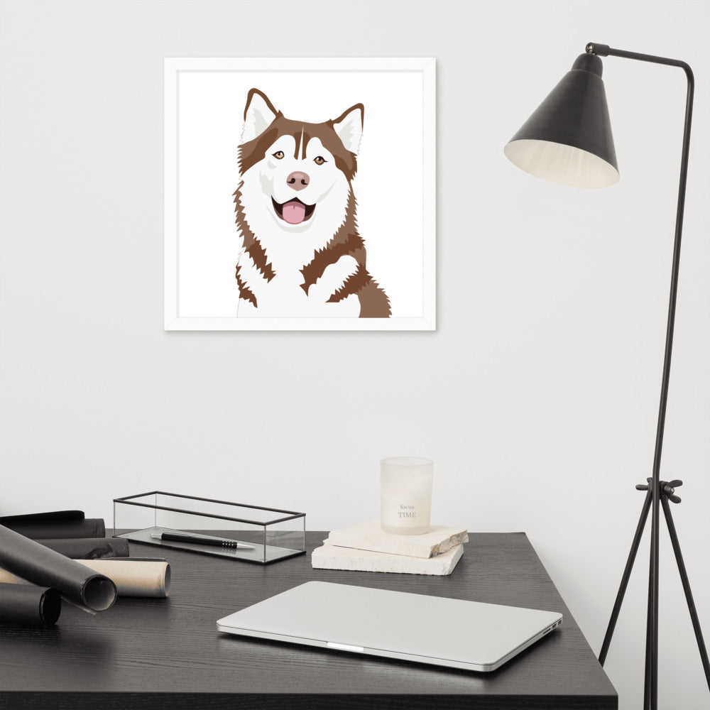 Husky Framed Poster