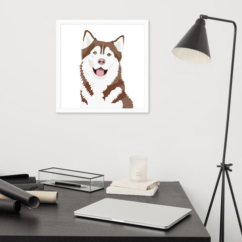 Husky Framed Poster