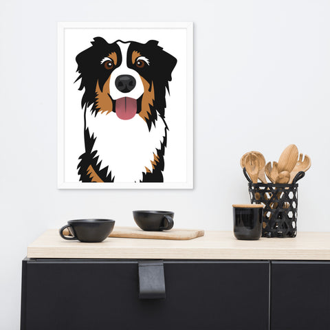 Bernese Mountain Dog Framed Poster