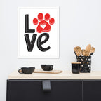 Dogs Are Love Framed Poster