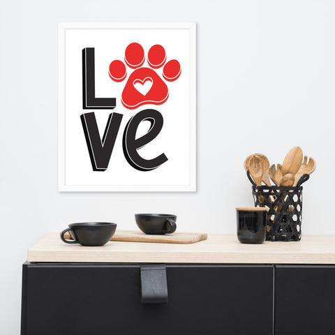 Dogs Are Love Framed Poster