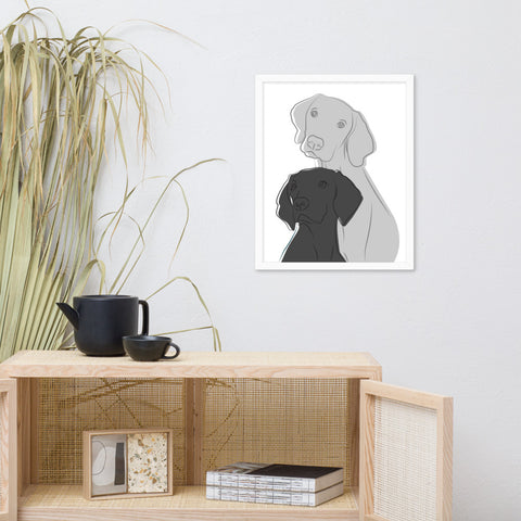 Two Dogs Framed poster