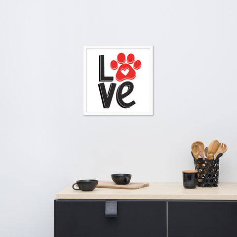 Dogs Are Love Framed Poster