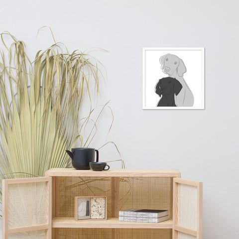 Two Dogs Framed poster