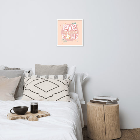 Love Has Four Paws Framed Poster