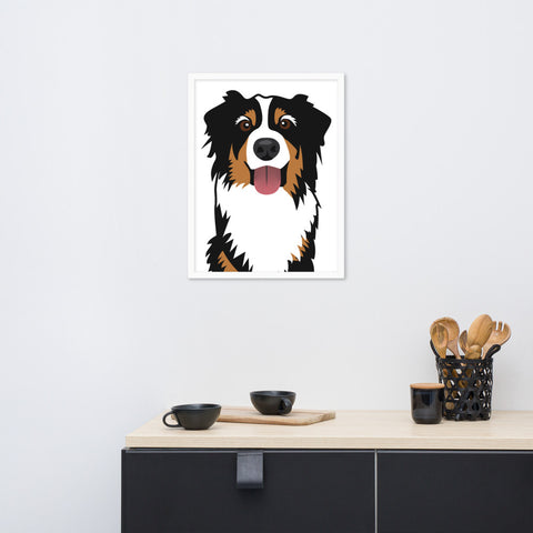 Bernese Mountain Dog Framed Poster
