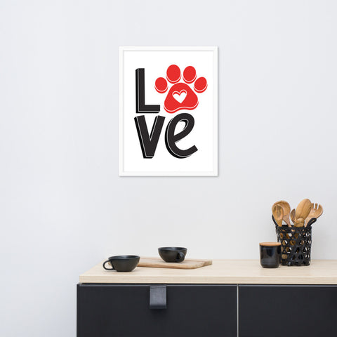 Dogs Are Love Framed Poster