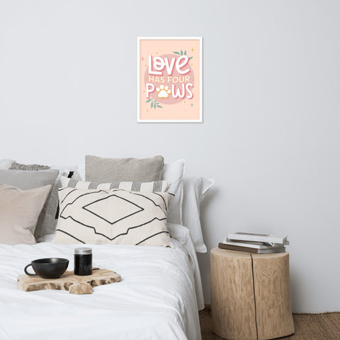 Love Has Four Paws Framed Poster