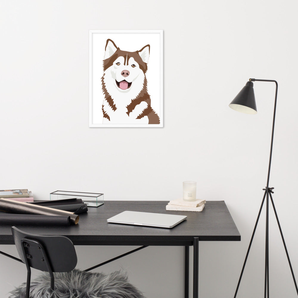 Husky Framed Poster