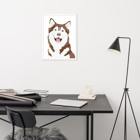 Husky Framed Poster