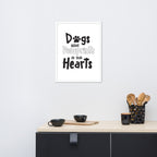 Dogs Leave Pawprints In Our Hearts Framed Poster