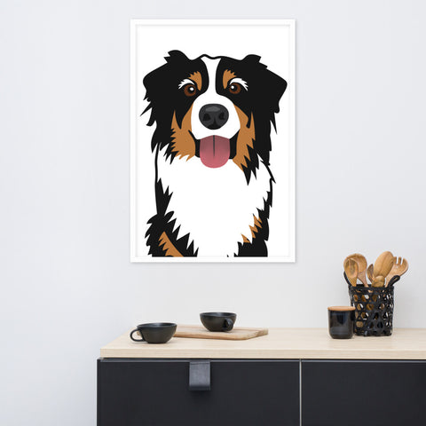 Bernese Mountain Dog Framed Poster