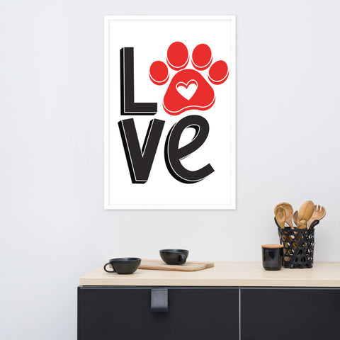 Dogs Are Love Framed Poster