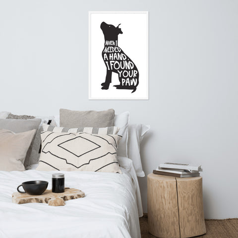 When I Needed a Hand... Framed Poster