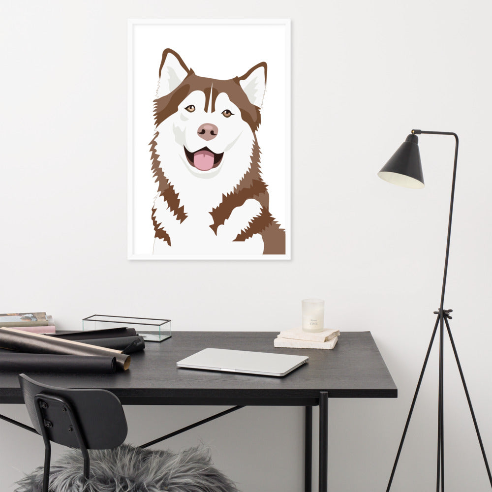 Husky Framed Poster