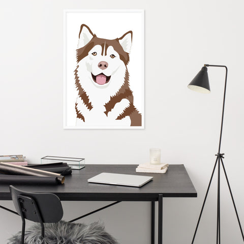 Husky Framed Poster