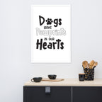 Dogs Leave Pawprints In Our Hearts Framed Poster