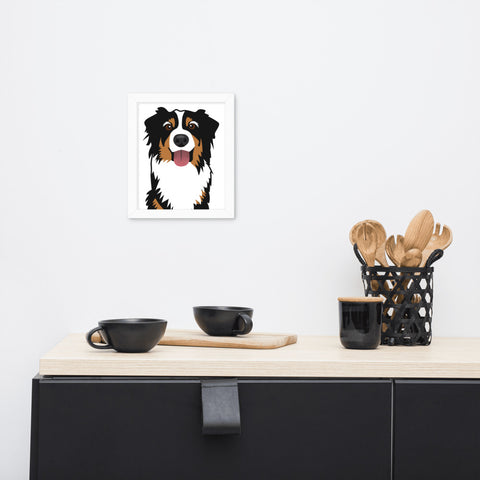 Bernese Mountain Dog Framed Poster