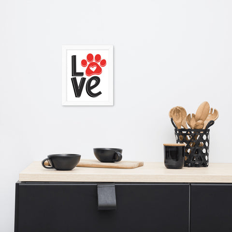 Dogs Are Love Framed Poster
