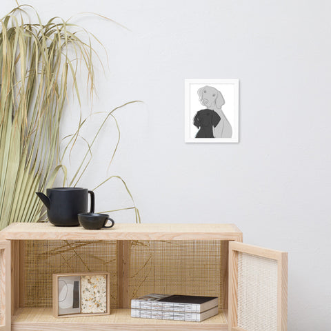 Two Dogs Framed poster