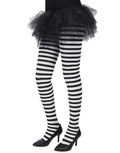 HDE Women's Striped Tights Opaque Microfiber Stockings Nylon Footed Pantyhose