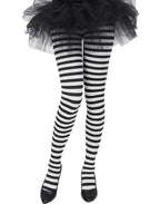 HDE Women's Striped Tights Opaque Microfiber Stockings Nylon Footed Pantyhose