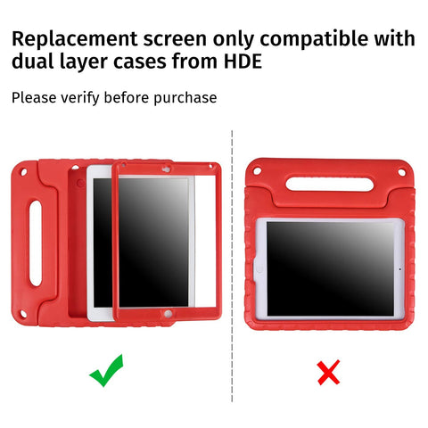 Replacement Screen Protector for HDE Dual Layer Shockproof iPad Cases Compatible with 5th and 6th Generation Apple iPad 9.7 Tablets (Also fits iPad Air 1 and Air 2 Cases) - Screen Protector ONLY