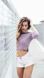 Low Rise Stretch Denim Shorts