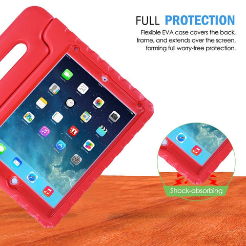 HDE Case for iPad 9.7-inch 2018 / 2017 Kids Shockproof Bumper Hard Cover Handle Stand with Built in Screen Protector for New Apple Education iPad 9.7 Inch (6th Gen) / 5th Generation iPad 9.7 - Green