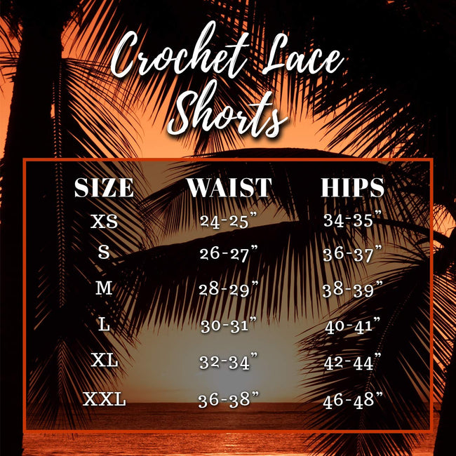 Scallop Hem Crochet Shorts Women's – close-up detail