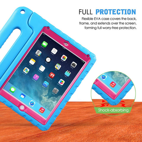 HDE Case for iPad 9.7-inch 2018 / 2017 Kids Shockproof Bumper Hard Cover Handle Stand with Built in Screen Protector for New Apple Education iPad 9.7 Inch (6th Gen) / 5th Generation iPad 9.7 - Green