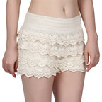 Scallop Hem Crochet Shorts