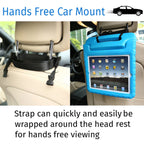 HDE Shoulder Strap for Shockproof iPad Case - Adjustable Carry Strap Compatible with All Shock Proof Apple iPad Cases for Kids - Detachable Universal Design Transforms into a Car Headrest Mount