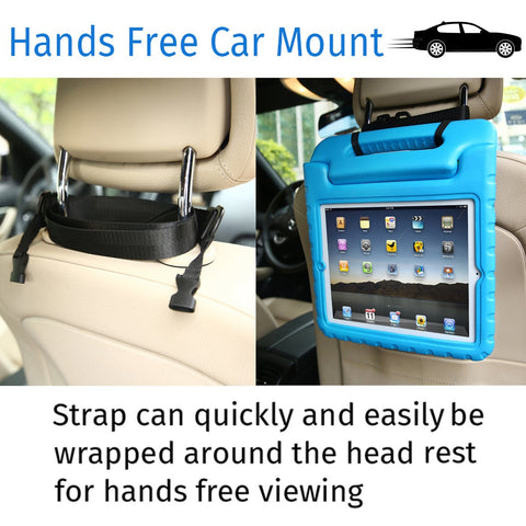 HDE Shoulder Strap for Shockproof iPad Case - Adjustable Carry Strap Compatible with All Shock Proof Apple iPad Cases for Kids - Detachable Universal Design Transforms into a Car Headrest Mount
