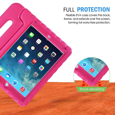 HDE Case for iPad 9.7-inch 2018 / 2017 Kids Shockproof Bumper Hard Cover Handle Stand with Built in Screen Protector for New Apple Education iPad 9.7 Inch (6th Gen) / 5th Generation iPad 9.7 - Green