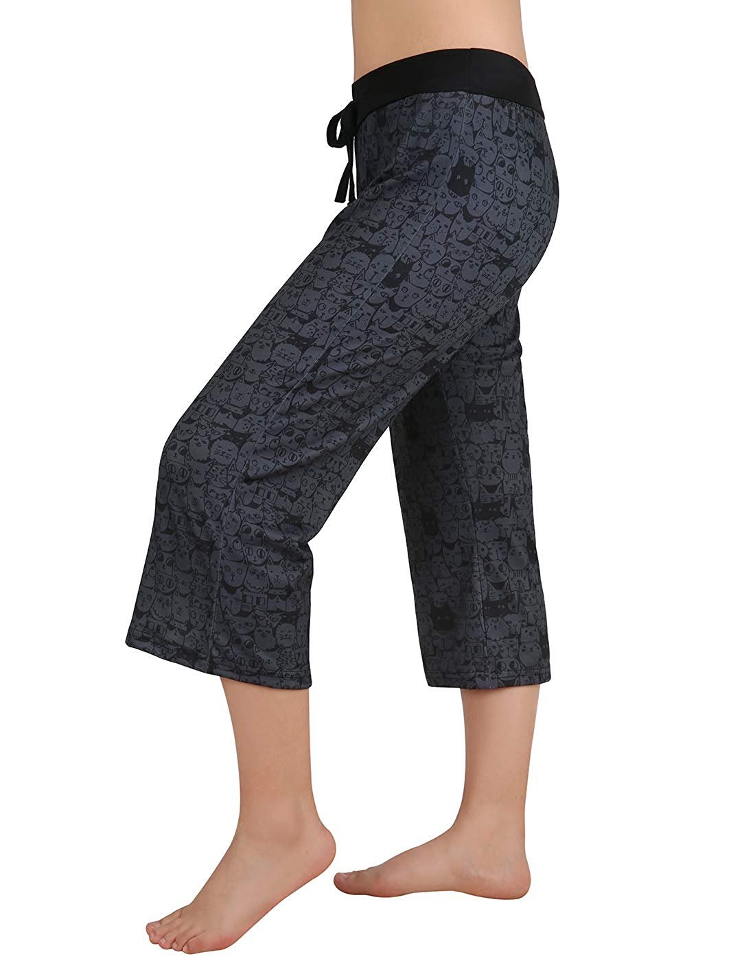 HDE Womens Sleepwear Capri Pajama Pants Sleep Capris Cropped Lounge Bottoms S-3X Secondary image