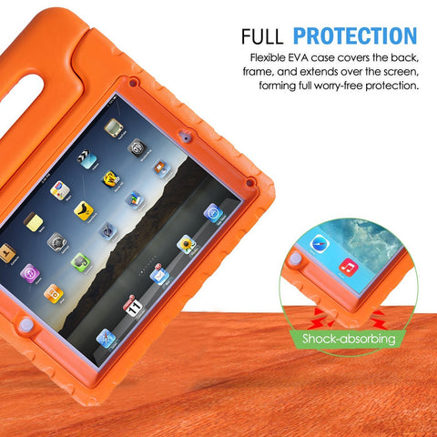 HDE Case for iPad 9.7-inch 2018 / 2017 Kids Shockproof Bumper Hard Cover Handle Stand with Built in Screen Protector for New Apple Education iPad 9.7 Inch (6th Gen) / 5th Generation iPad 9.7 - Green