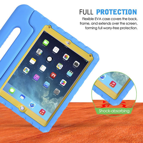 HDE Case for iPad 9.7-inch 2018 / 2017 Kids Shockproof Bumper Hard Cover Handle Stand with Built in Screen Protector for New Apple Education iPad 9.7 Inch (6th Gen) / 5th Generation iPad 9.7 - Green