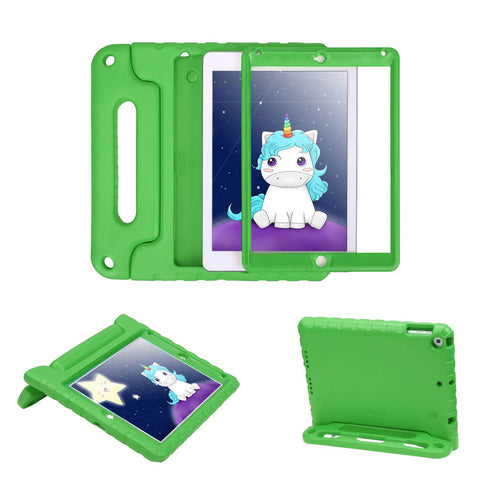 HDE Case for iPad 9.7-inch 2018 / 2017 Kids Shockproof Bumper Hard Cover Handle Stand with Built in Screen Protector for New Apple Education iPad 9.7 Inch (6th Gen) / 5th Generation iPad 9.7 - Green